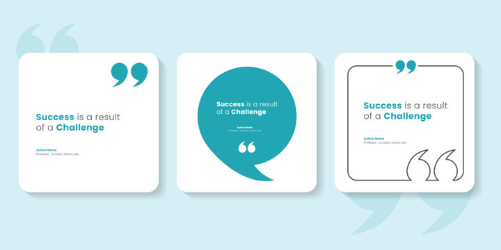Set Bubble testimonial banner, quote, infographic. Social media post template designs for quotes. Empty speech bubbles, quote bubbles and text box