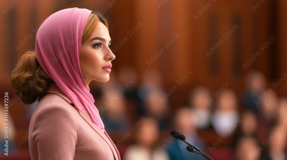 Poster empowered speaker captivates audience at diversity focused debate and dialogue event showcasing the 