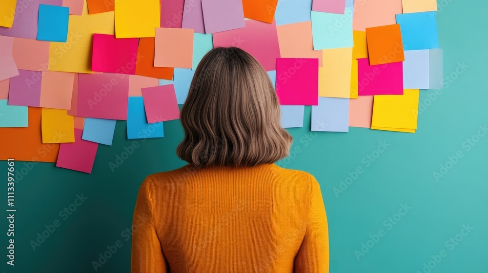 Poster colorful office setting with collaborative brainstorming session to solve community challenges throu