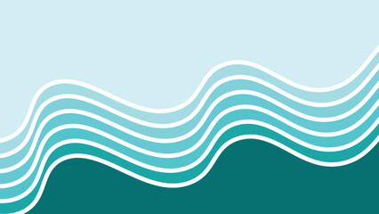 Green wave design vector image for element design backdrop or presentation