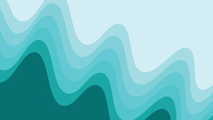 Green wave design vector image for element design backdrop or presentation