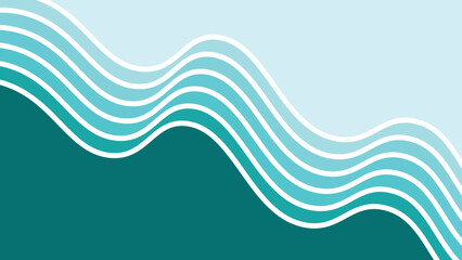 Green wave design vector image for element design backdrop or presentation