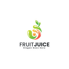 Fruit Juice Gradient Colorful Logo