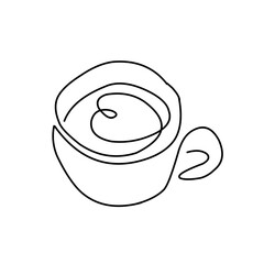 coffee cup one line art