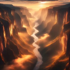 Ethereal Canyon Sunrise
