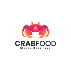 Crab Food Gradient Colorful Logo