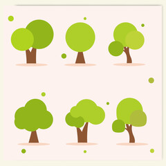 Flat vector tree elements