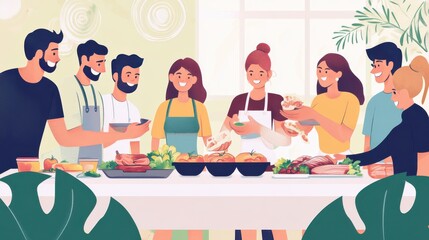 A team brainstorming ideas for subscription meal services catering to busy professionals and families