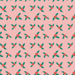 Cute xmas seamless pattern with omela branch. Simplicity design.