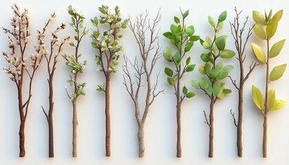  Natural Branch Bouquet with Delicate Leaves and Rustic Textures