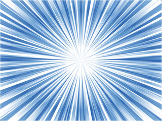 激しく放射する発色の良い集中線背景素材_ブルー