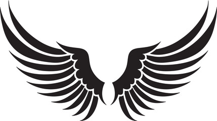 Wings vector silhouette illustration flat design