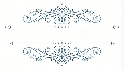 Vintage Floral Vector Border Elements for Ornate Design