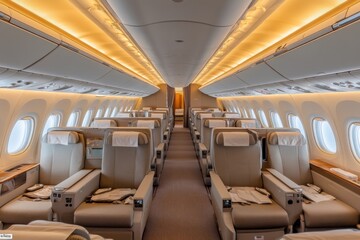 Fototapeta premium interior of airplane