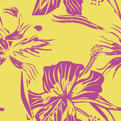 Colourful Abstract Floral Seamless Pattern Design