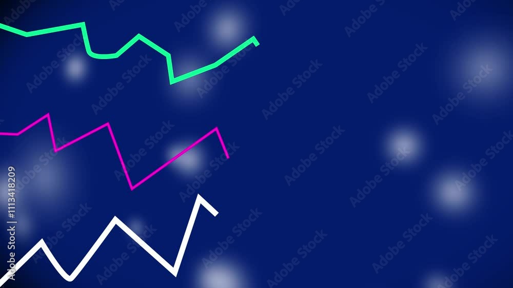Poster financial data analysis graph - cryptocurrency, forex or stock chart background .