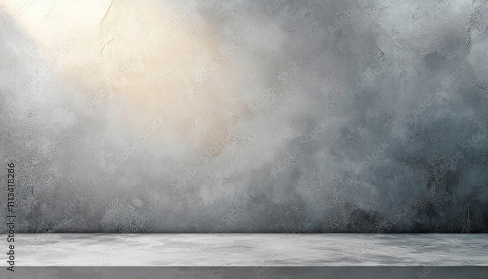 Poster minimalist gray background with soft textures ambient light for abstract art display studio podium m