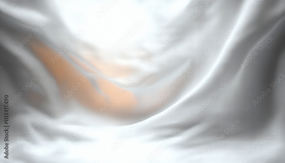 Poster abstract soft focus background with flowing white fabric and gentle light ethereal minimalist design