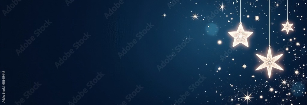 Poster a dark blue background with a large number of stars scattered throughout