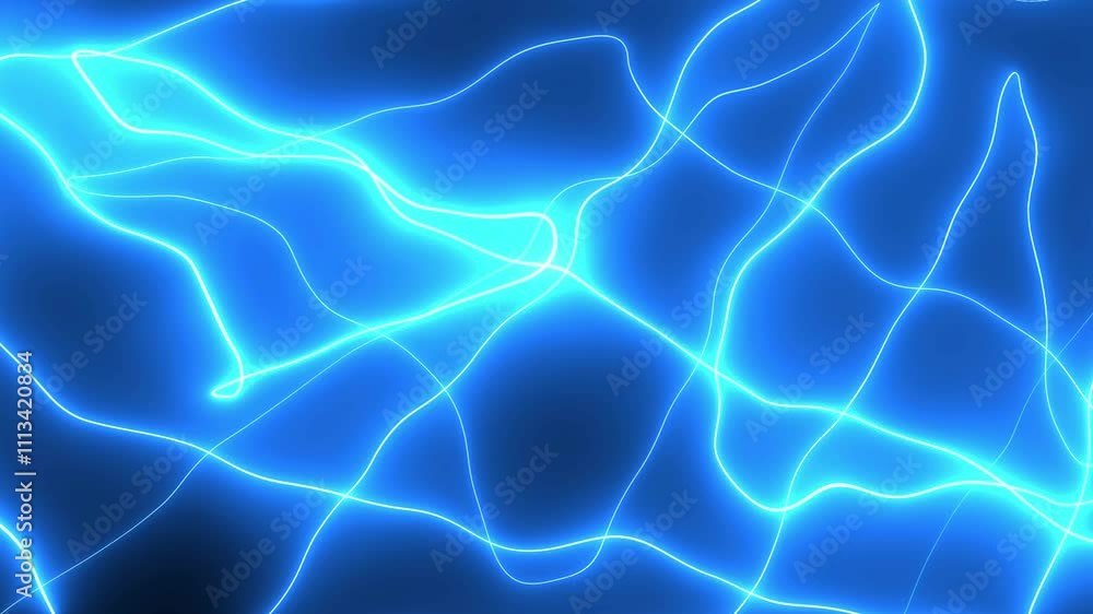 Poster neon lines motion abstract background. looping animation.