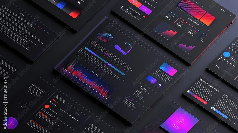 Poster Sleek Digital Branding Mockup for User Interface Showcase with Modern Design Elements