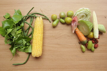 corn and vegetables