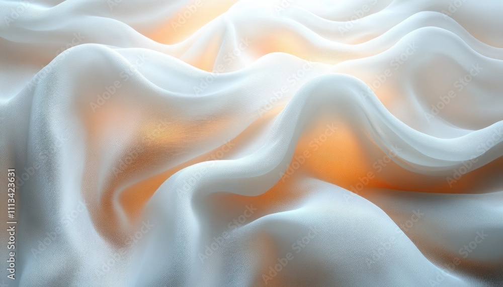 Poster abstract background soft focus fabric flowing light ethereal minimalism