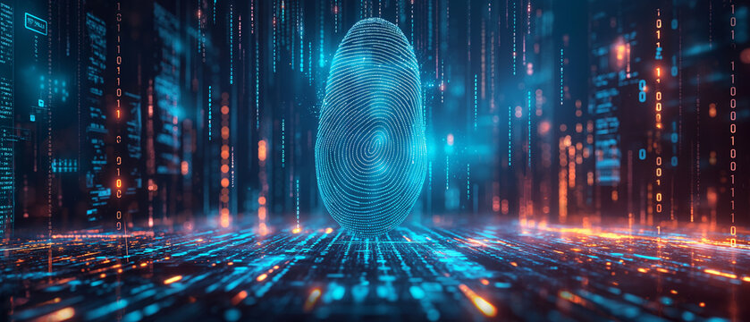 Futuristic Fingerprint Scan in Cyberspace