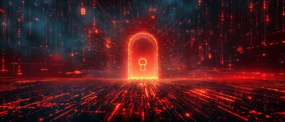 Futuristic Portal to Protected Information.