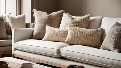 sofa and pillows