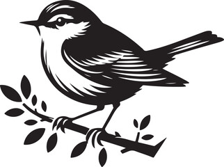 cute bird silhouette vector