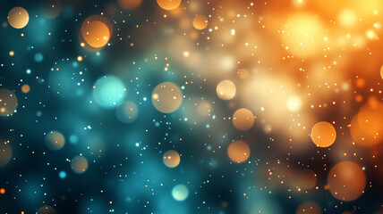 Colorful Bokeh Lights on Gradient Background
