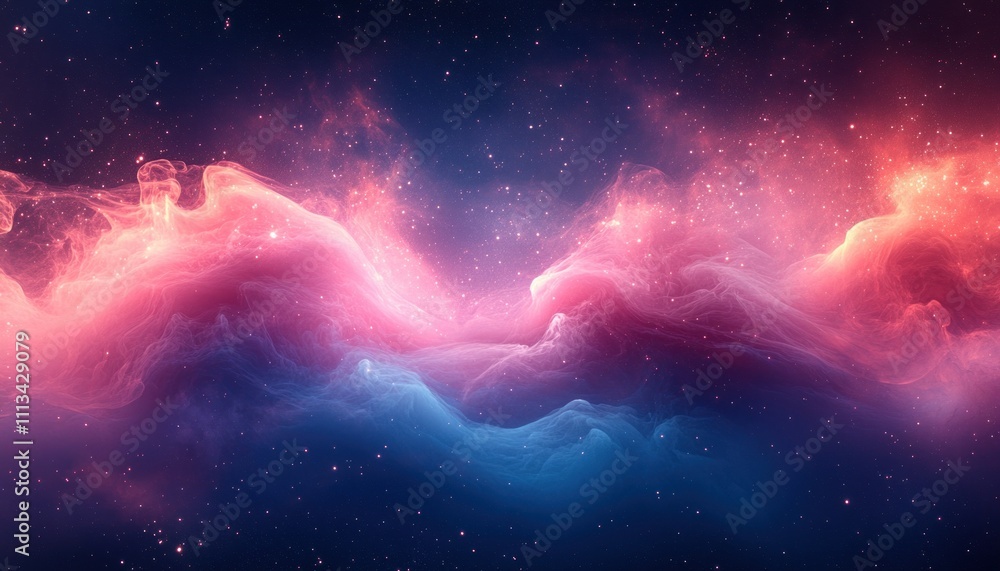 Poster vibrant gradient studio background with pink blue hues and soft diffused lighting for dreamy atmosph