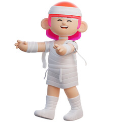 Female Ghost Costume 3D character