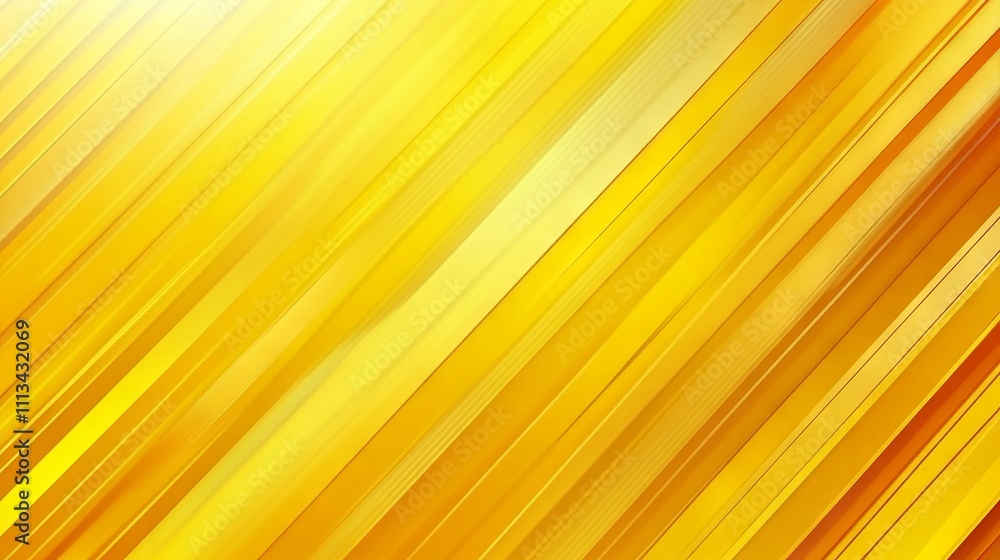 Poster abstract yellow gradient design with diagonal stripes pattern and line texture - blurred background 