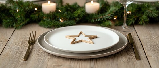 Unity-focused table decor with Star of David and Christmas greenery, Hanukkah and Christmas, tradition unity