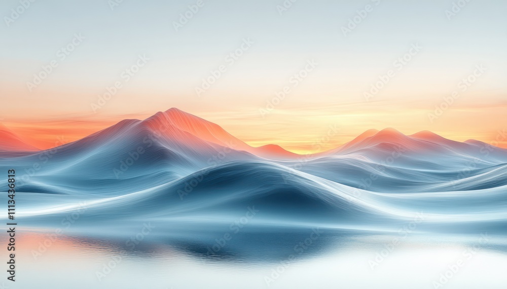 Poster Minimalist Abstract Image Soft Lighting Gentle Gradients Textures Nature Inspired