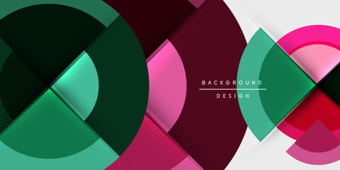 Obraz premium Target circle geometric abstract shapes. Vector Illustration For Wallpaper, Banner, Background, Card, Book Illustration, landing page