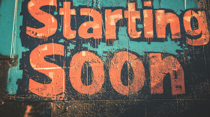 Starting Soon Graffiti Wall Art, Streaming Screen Scene Overlay  