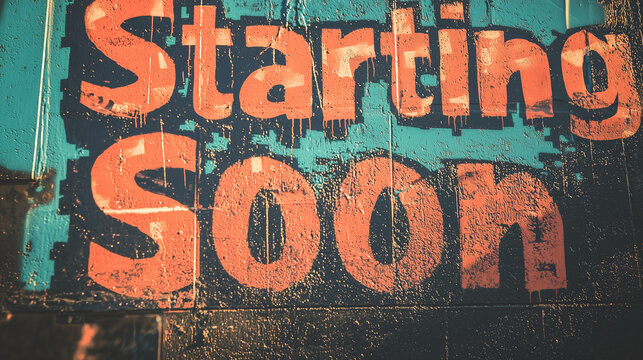 Starting Soon Graffiti Wall Art, Streaming Screen Scene Overlay  