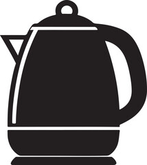 silhouette of an electric kettle, perfect for modern kitchen graphics.