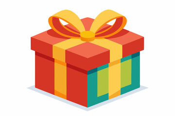 Fototapeta premium Birthday Present Cartoon Colored Clipart