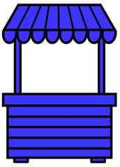 Dark blue lemonade stand
