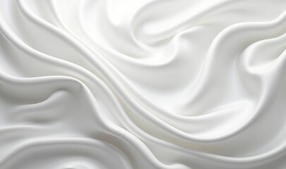 Obraz premium Silky smooth white fabric with elegant folds, perfect for fashion design, product photography, and luxury branding.