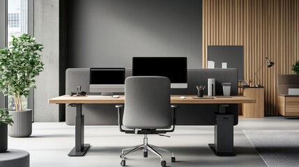 A desk setup with matching accessories, creating visual harmony