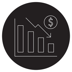 Stock Market Crash icon, Understanding the Causes and Effects of a Stock Market Crash, Strategies for Protecting Investments During Market Crises icon, Vector