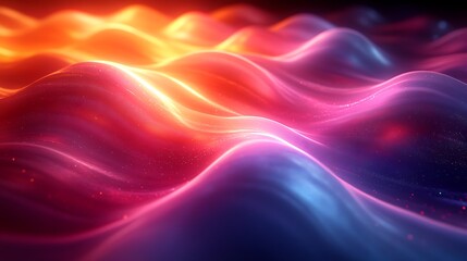 Obraz premium A futuristic display of holographic light streaks in alternative colors arranged in layered overlapping arcs