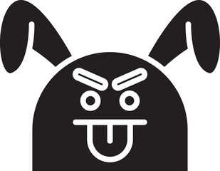 Cute and Cheeky Rabbit Emoticon
