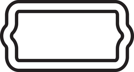 Blank Decoration and Premium Label Banner Frame Line Illustration
