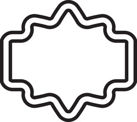 Blank Decoration and Premium Label Banner Frame Line Illustration
